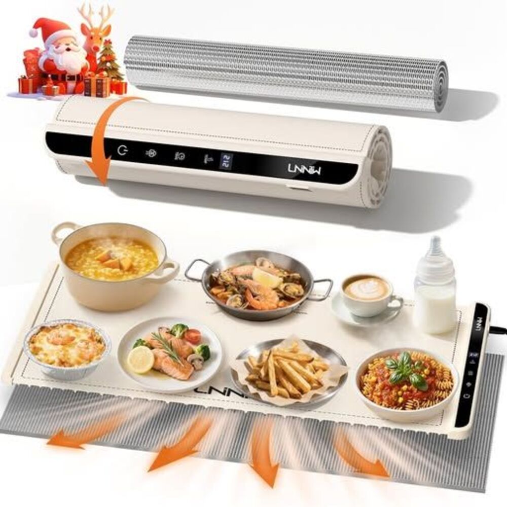 Extra Large Food Warming Mat 36"x15" Electric Heating Tray 6 Temp Settings Child